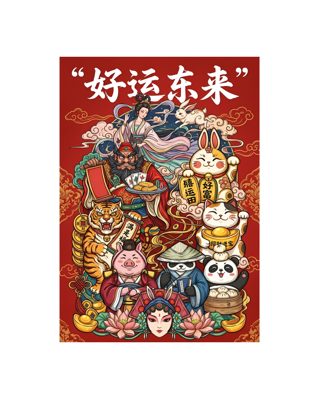 God of Wealth & Myths Metal Poster