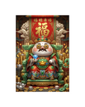 Throne of Fortune & Tycoon Vibes Metal Poster
