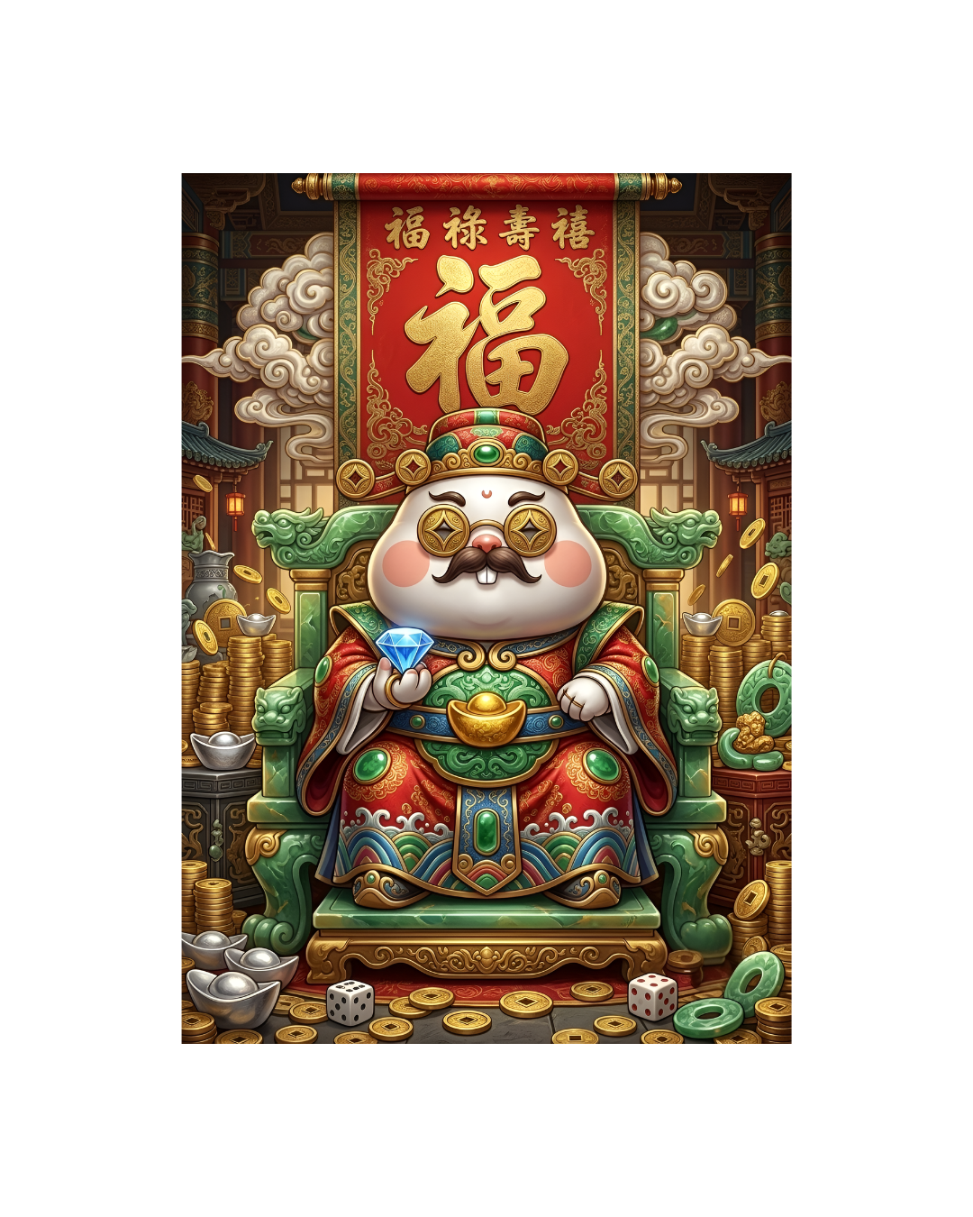 Throne of Fortune & Tycoon Vibes Metal Poster