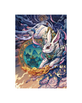 Leap of the Jade Rabbit Metal Print Poster