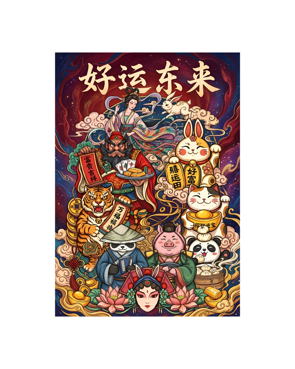 Auspicious Universe Metal Print Poster