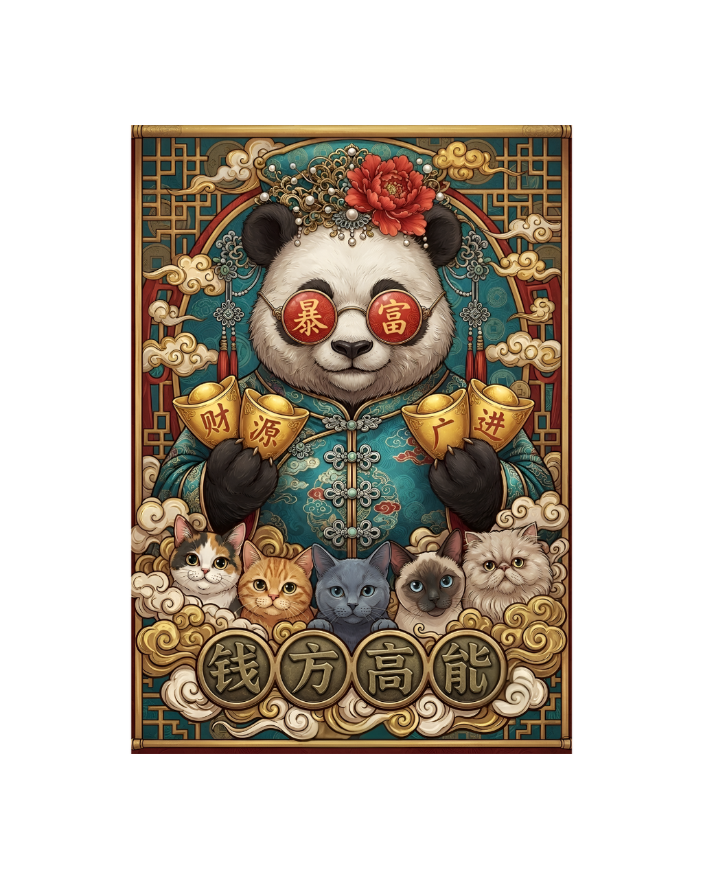 The Overnight Billionaire Panda Metal Print Poster