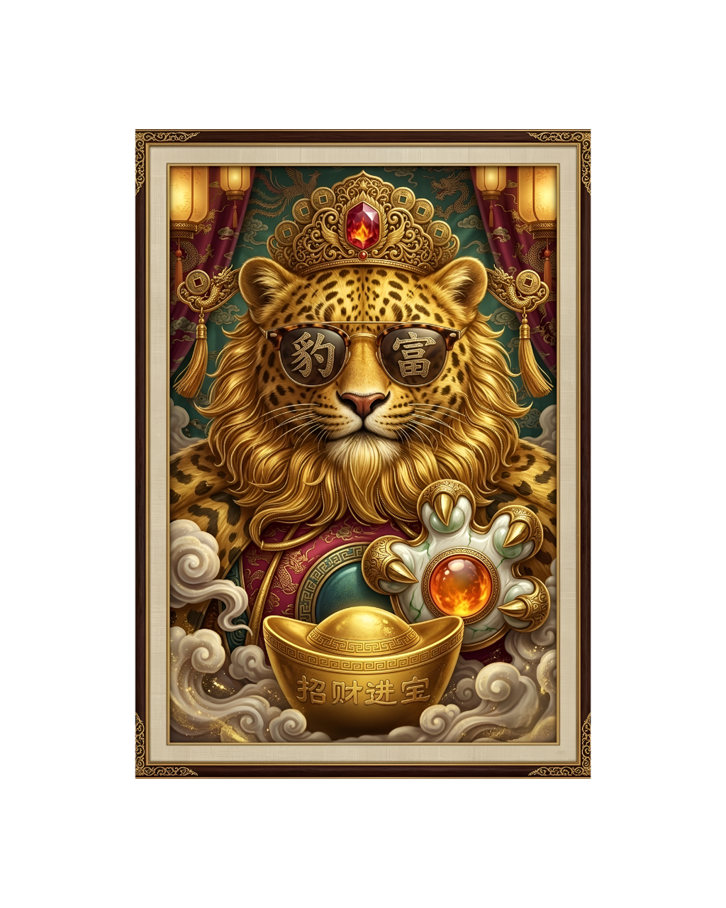 Imperial Leopard: King of Riches Metal Print Poster