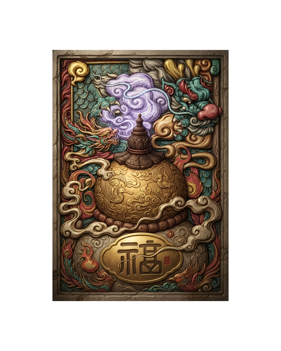 The Gourd of Celestial Fortune Metal Print Poster