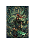 Guan Sheng Di Jun: The Dragon General Metal Print Poster