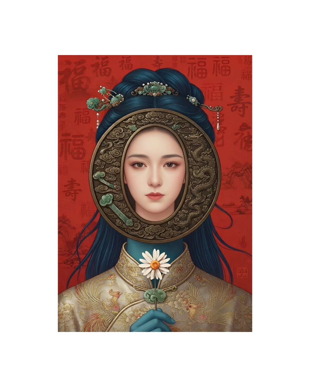 Imperial Blessings Portrait Metal Print Poster