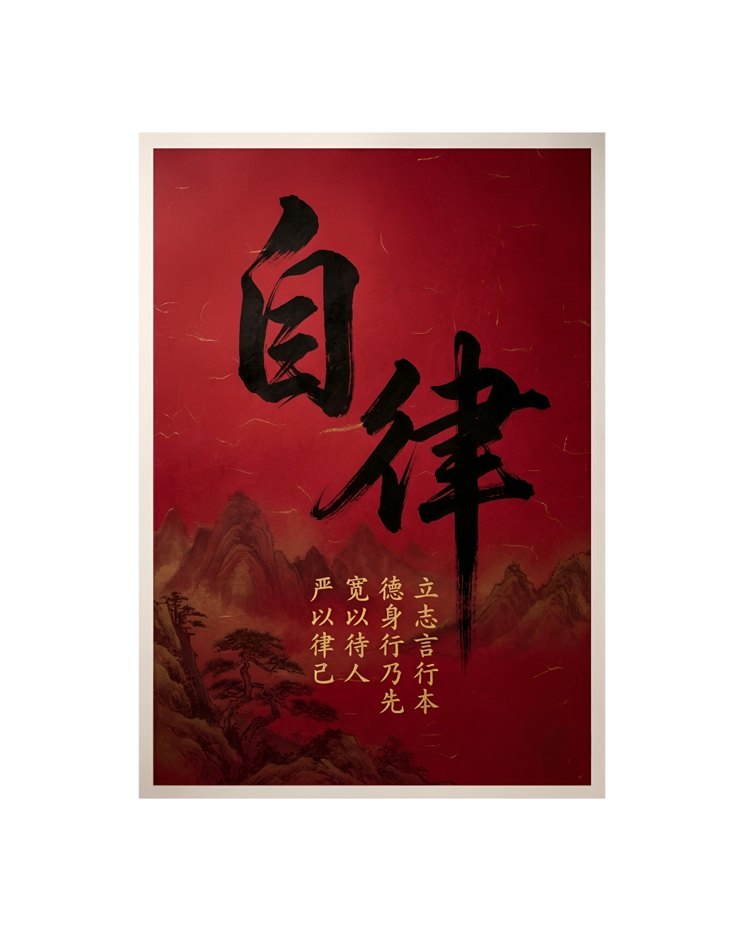 The Art of Self-Discipline (自律) Metal Print Poster