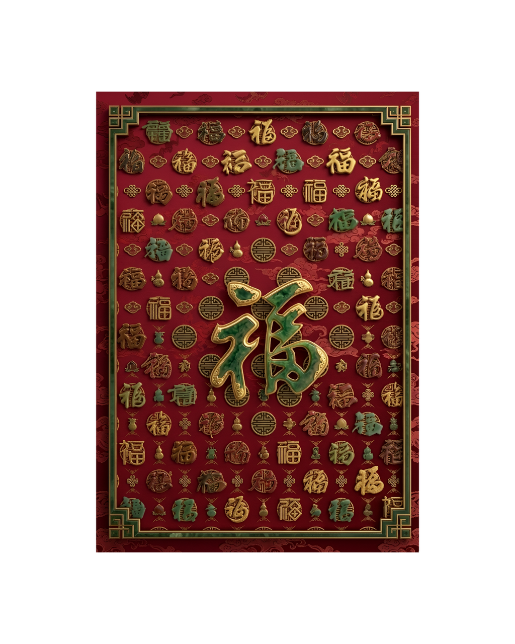 The Sovereign Jade Fu Tapestry Metal Print Poster