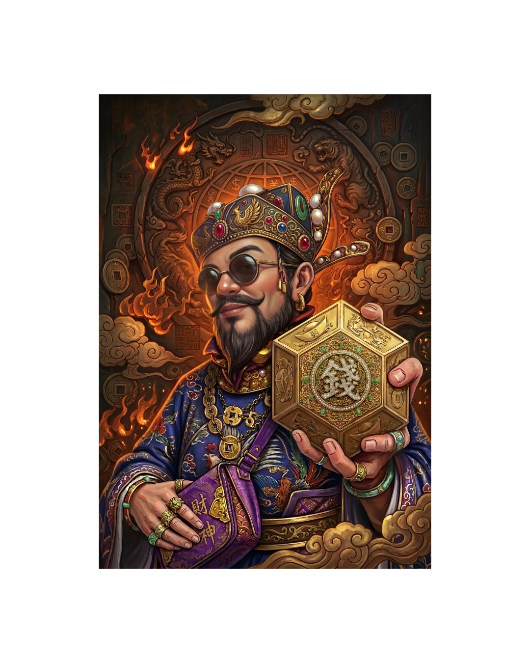 The Hypebeast God of Wealth Metal Print Poster