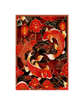 The Golden Koi: Circle of Prosperity Metal Print Poster