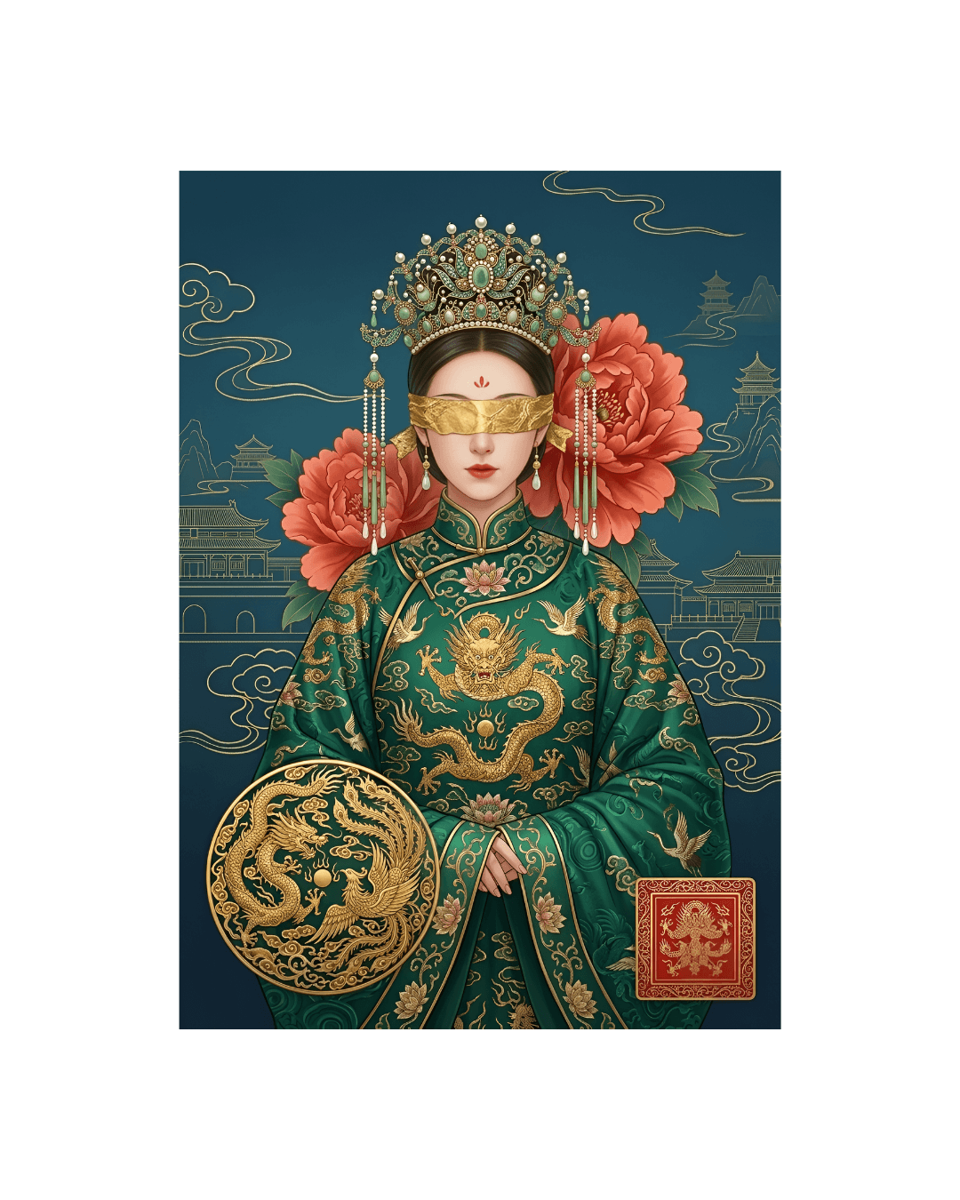 The Veiled Empress Metal Print Poster