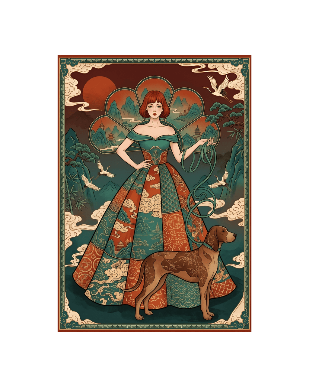 The Silk Gown Metal Print Poster