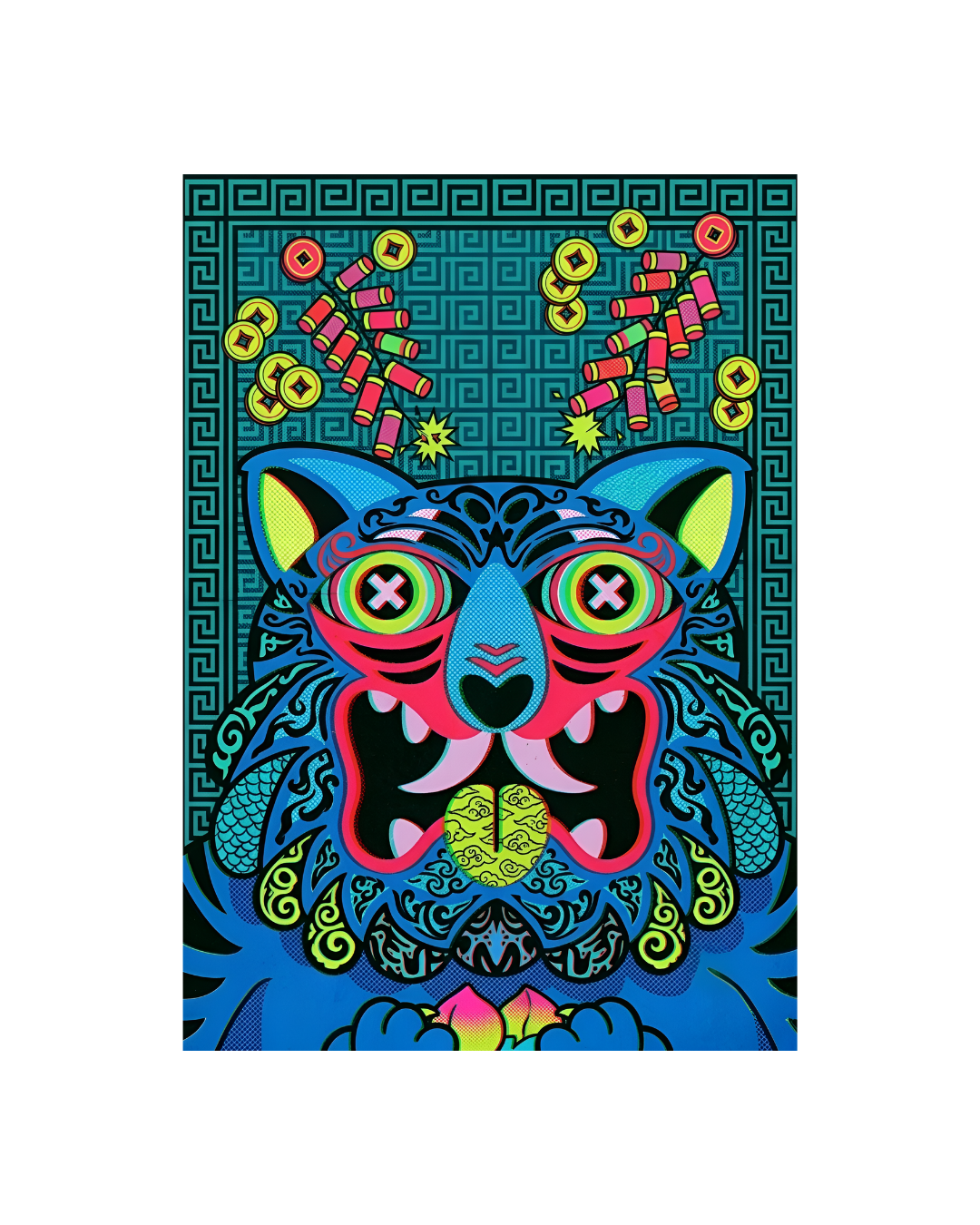 Firecrackers & Fortune Metal Print Poster