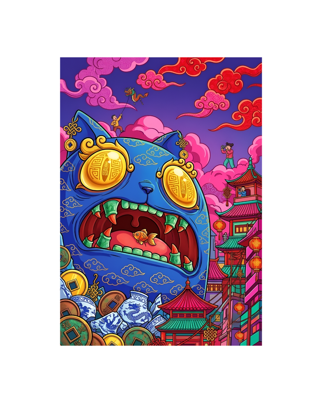 The Blue Giant Metal Print Poster