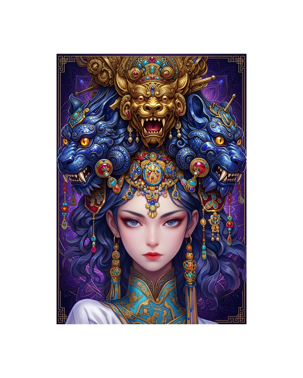 The Celestial Guardian Metal Print Poster