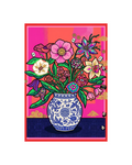 The Pixelated Peony Metal Print Poster