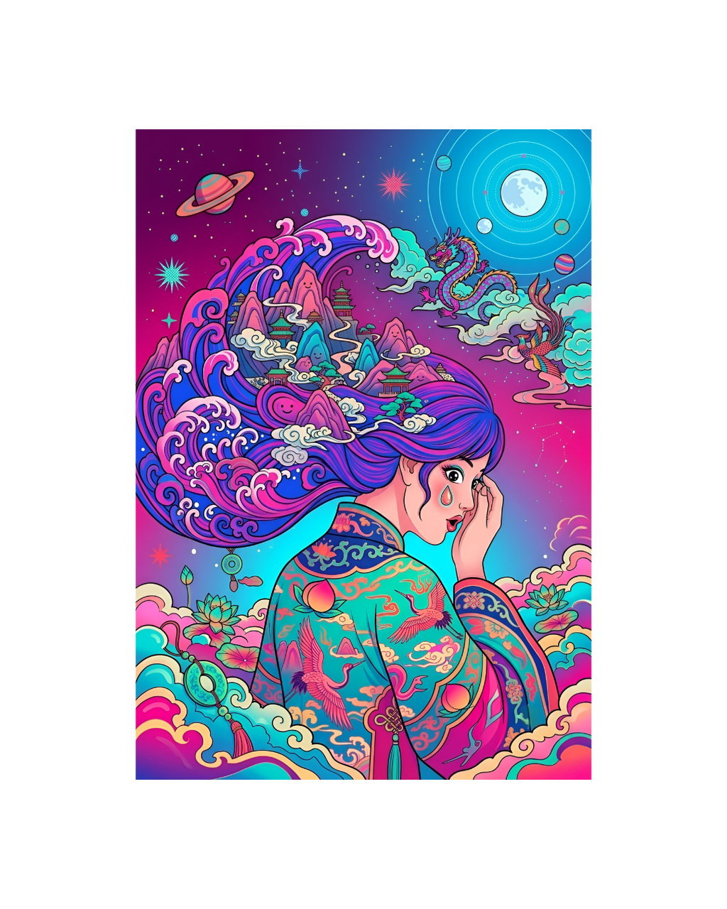 The Smiling Peaks Metal Print Poster