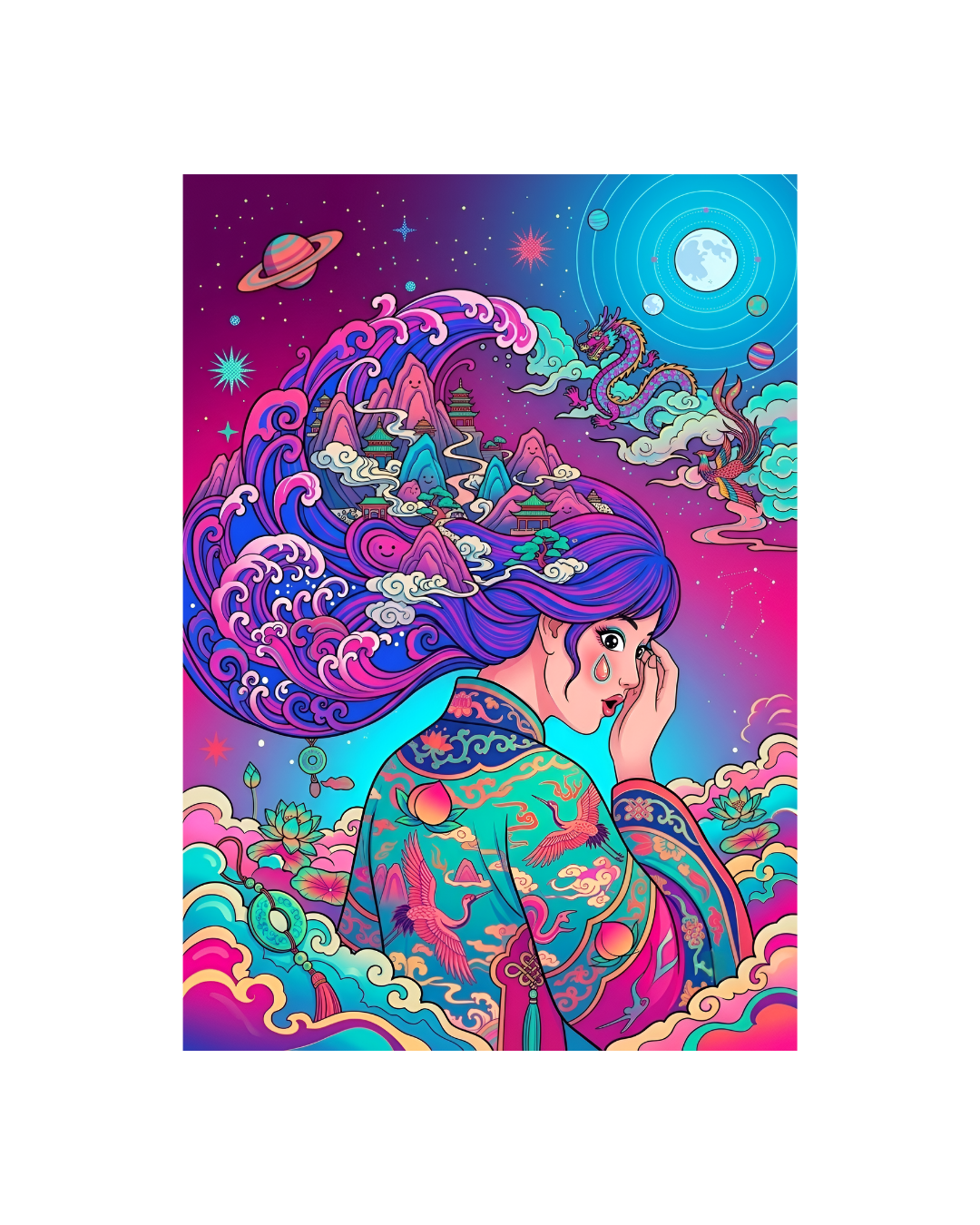 The Smiling Peaks Metal Print Poster