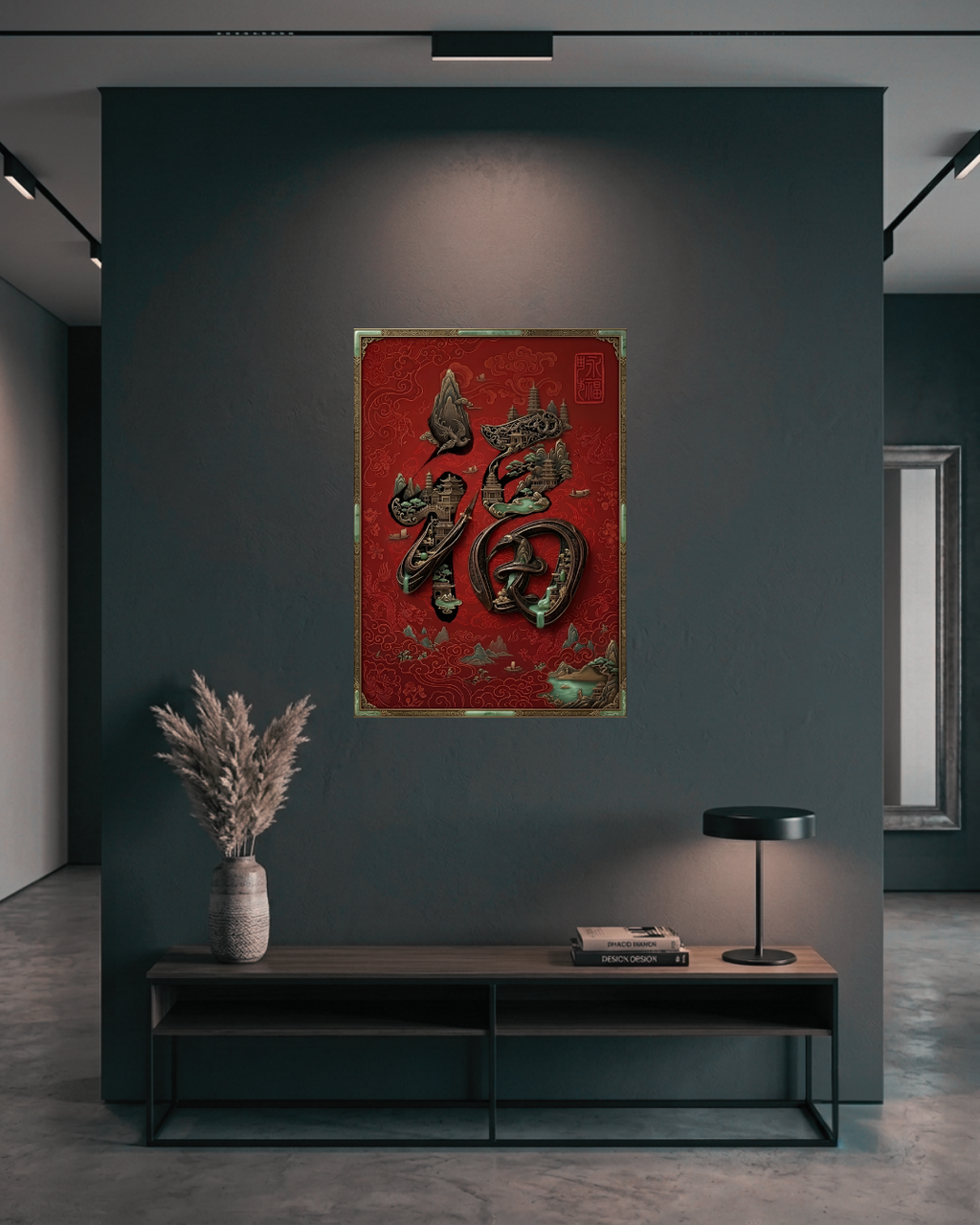 The Landscape of Fortune (福) Metal Print Poster