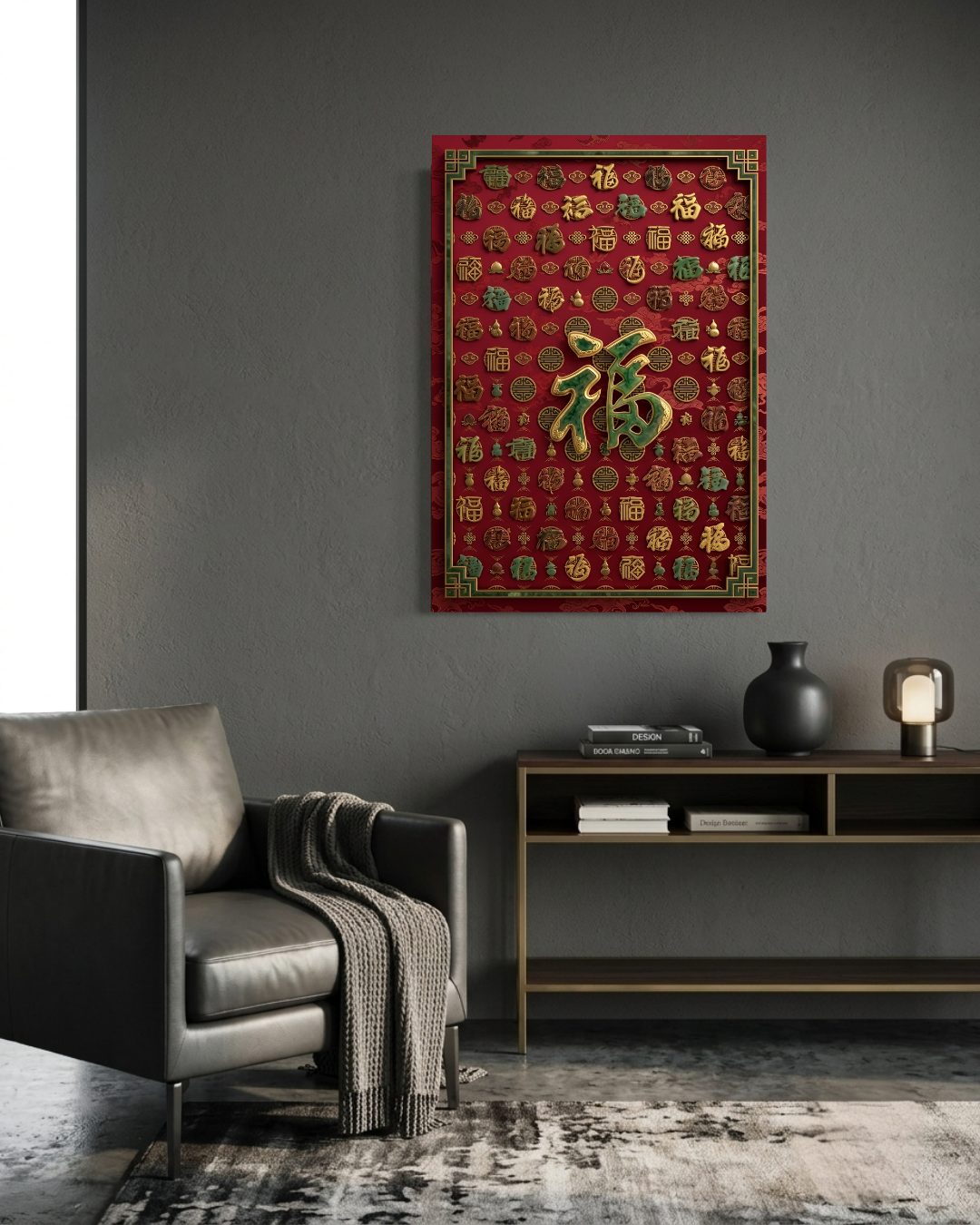 The Sovereign Jade Fu Tapestry Metal Print Poster