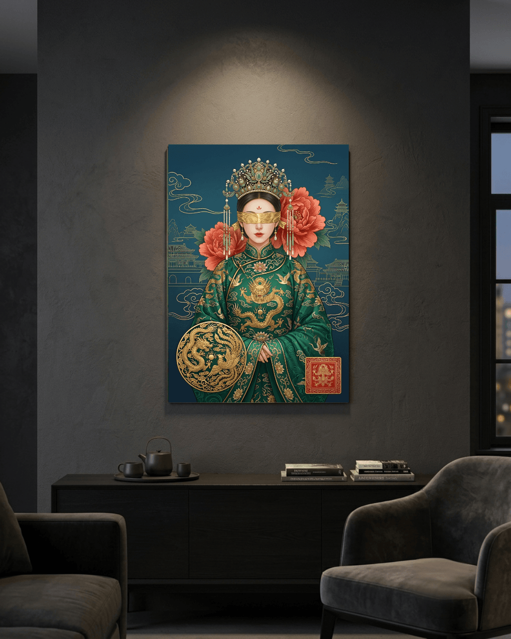 The Veiled Empress Metal Print Poster