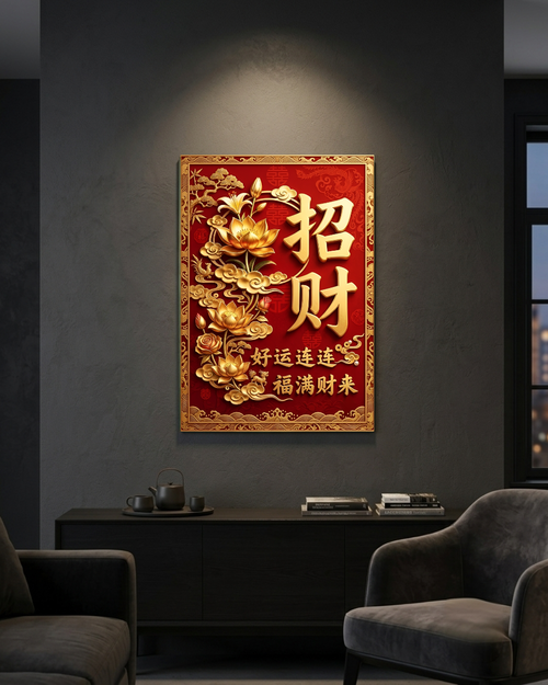 Imperial Wealth & Continuous Good Luck Metal Print Poster