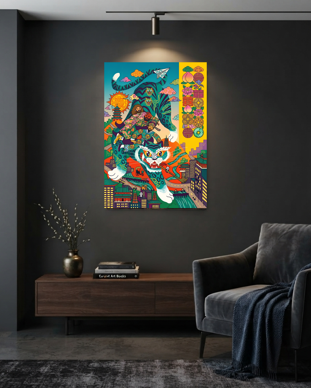 City of Neon Metal Print Poster