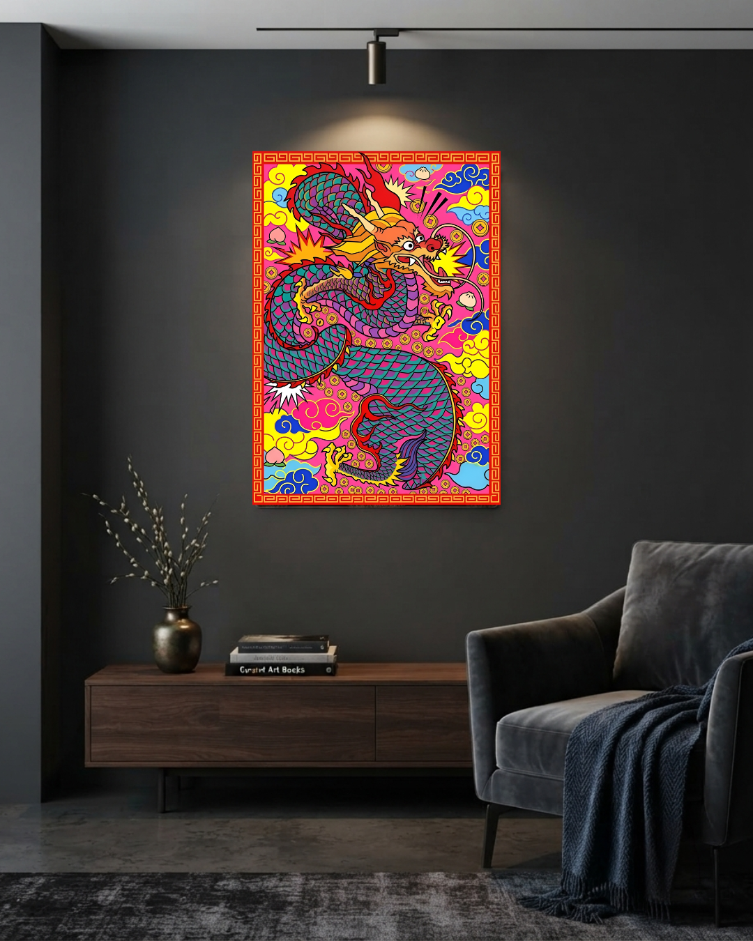 The Goofy Dragon Metal Print Poster