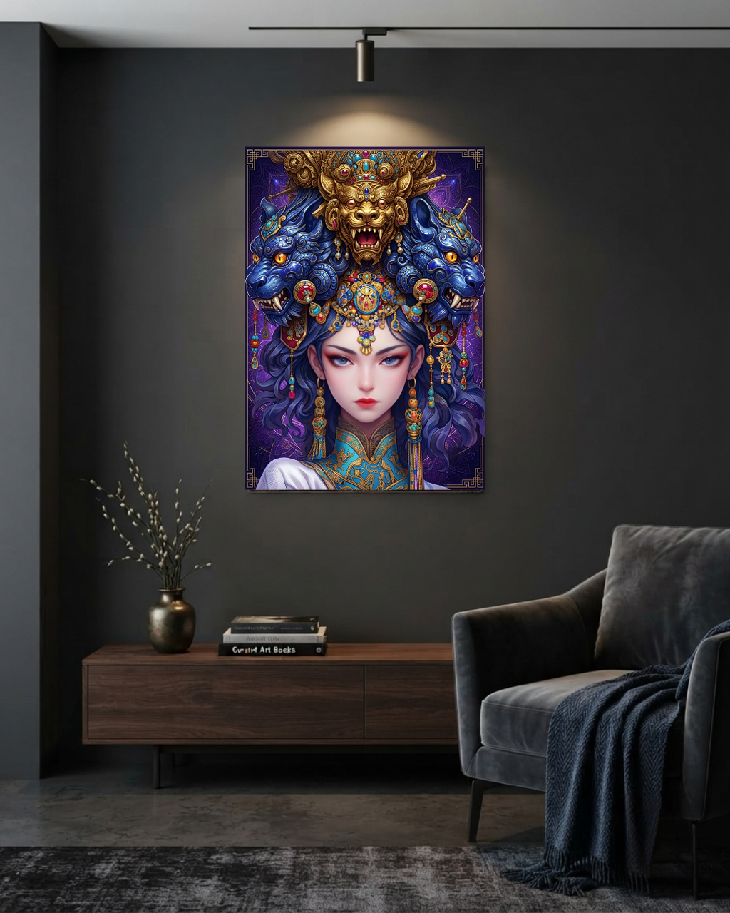 The Celestial Guardian Metal Print Poster
