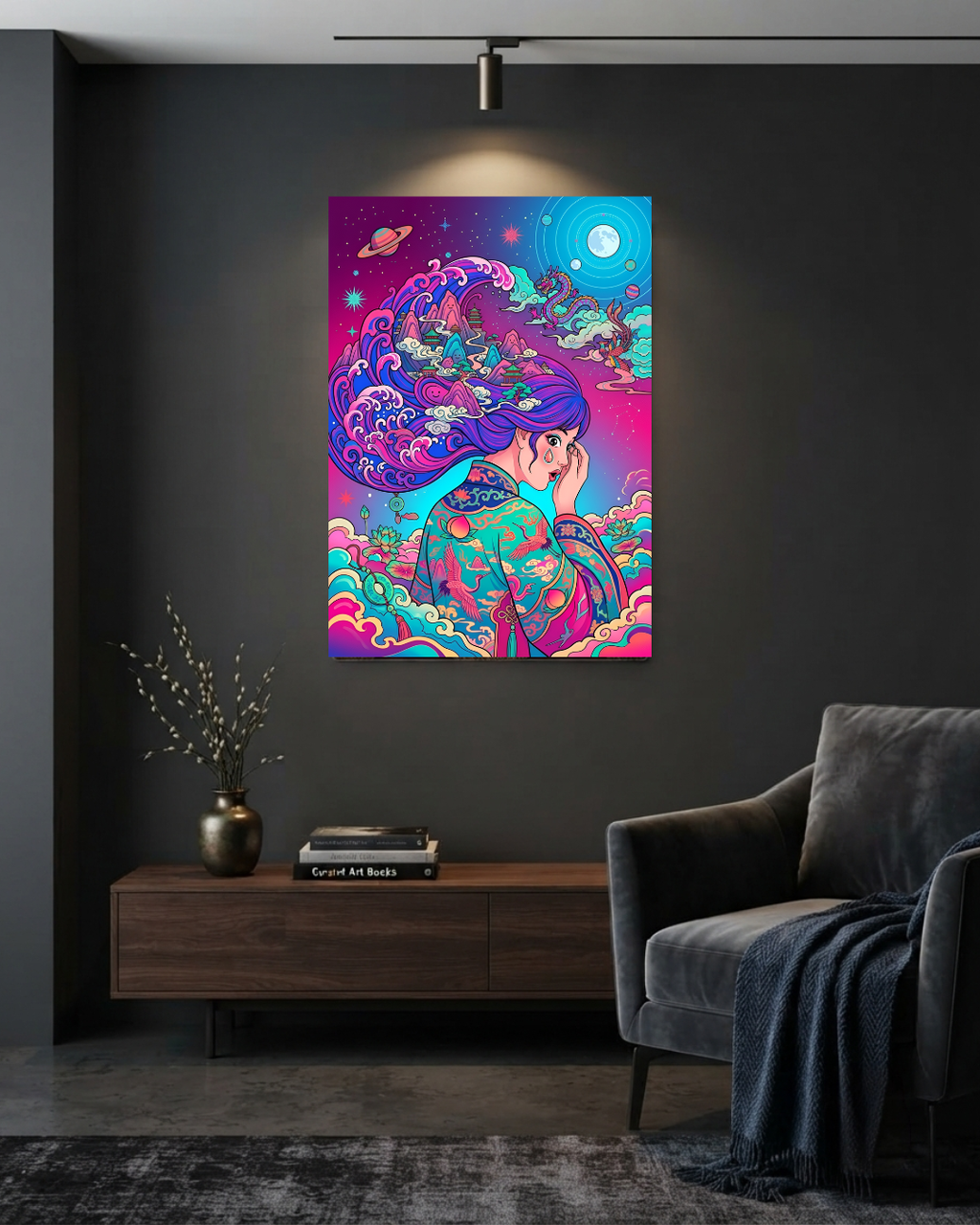 The Smiling Peaks Metal Print Poster